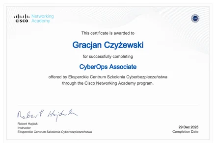 Certyfikat CyberOps Associate